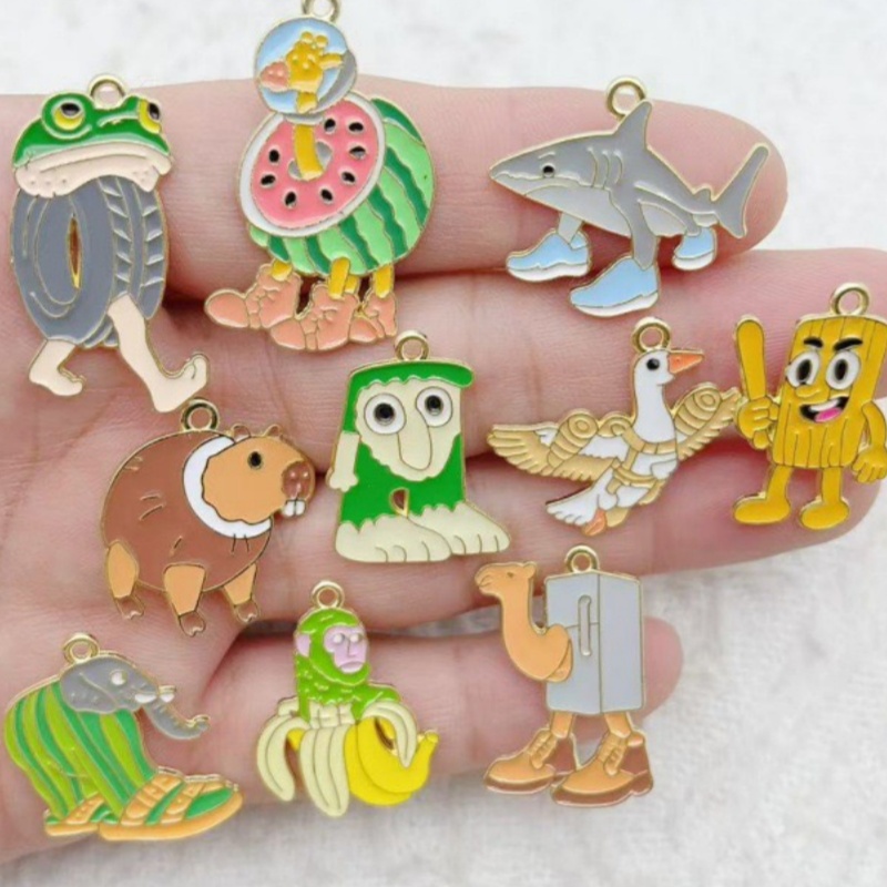 Men Accessories Usa - 10pcs Creative Alloy Drip Oil Jewelry,