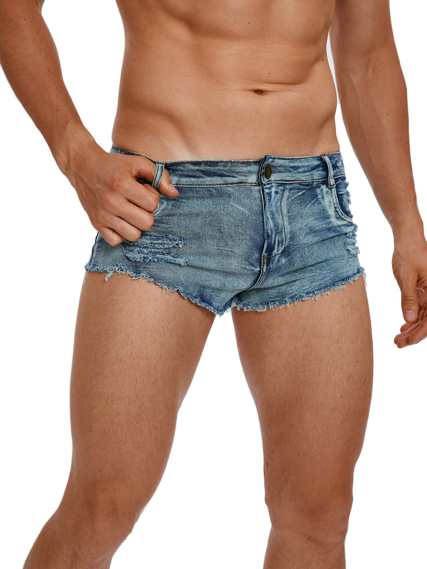 Men'S Accessories Clothing - Men's Low Waist Jeans Shorts Fashion