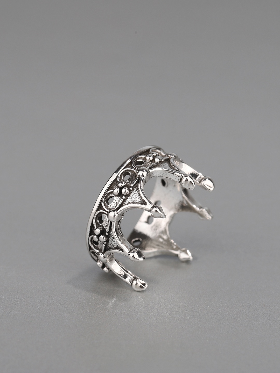 Gothic Crown Ring Adjustable O - Men Accessories Ring ulasan dan harga