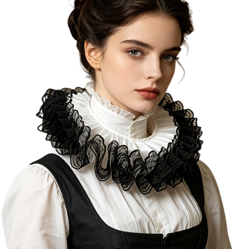 Victorian Layered Lace Ruffle  - Men'S Victorian Accessories ulasan dan harga