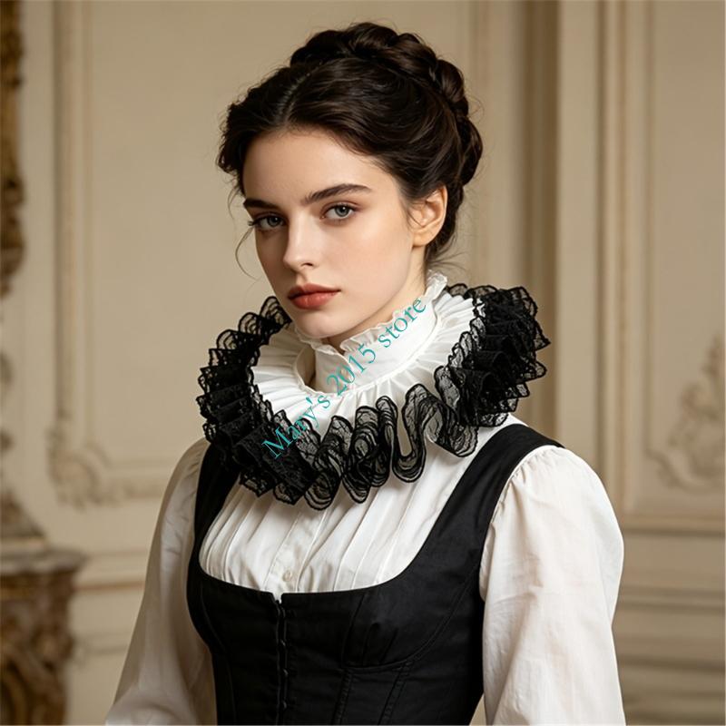 Victorian Layered Lace Ruffle  - Men'S Victorian Accessories ulasan dan harga