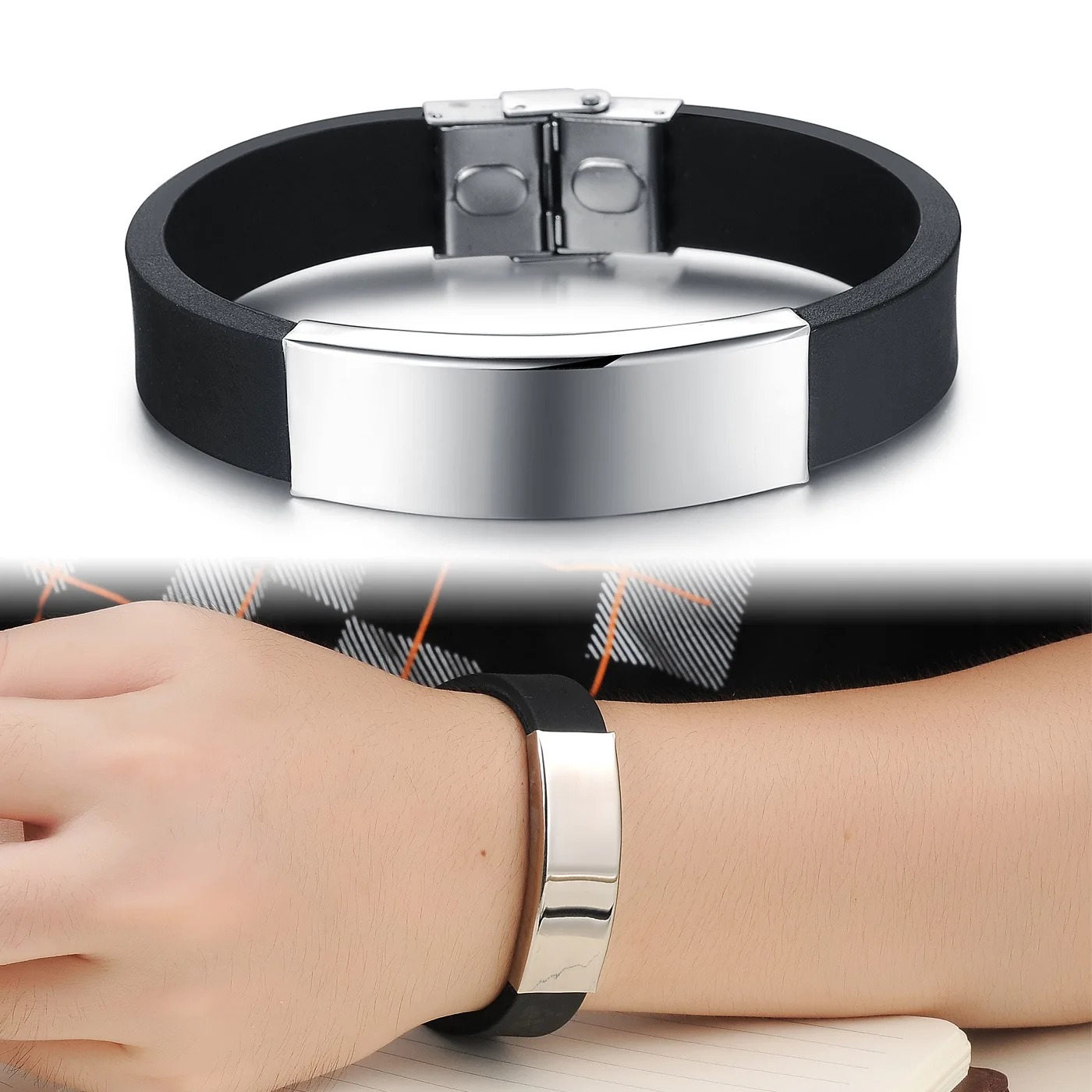 Punk Custom Logo Name Silicone - Men'S Accessories Luxury Brands ulasan dan harga