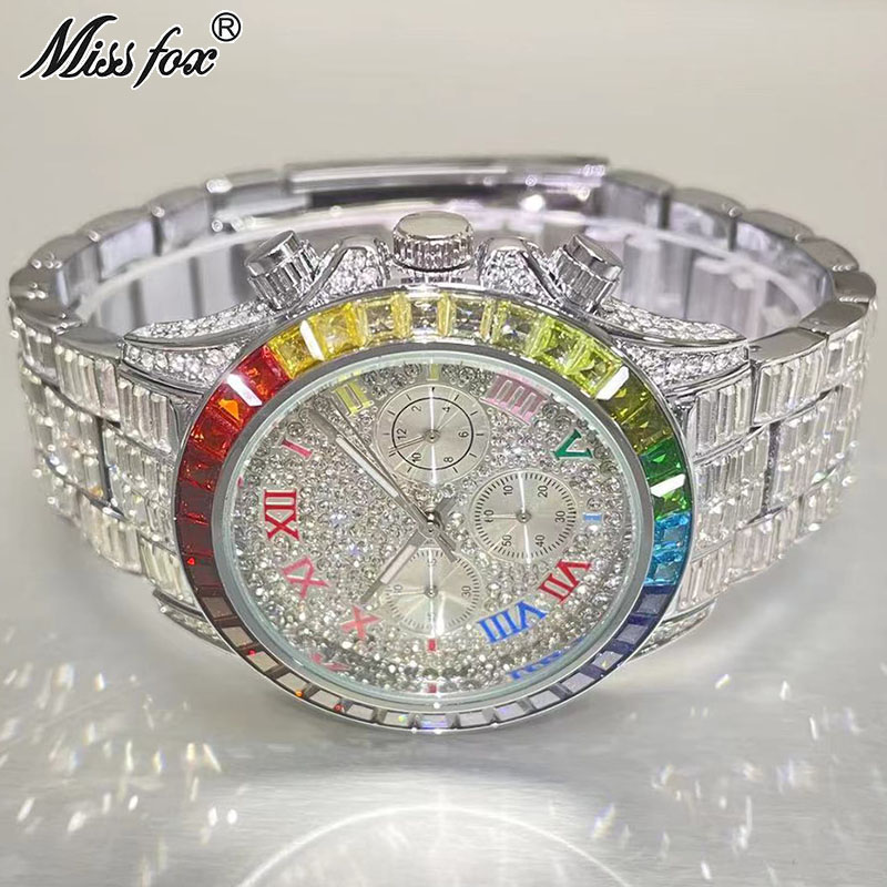 MISSFOX Luxury Iced Watch For  - Men'S Accessories Luxury Brands ulasan dan harga