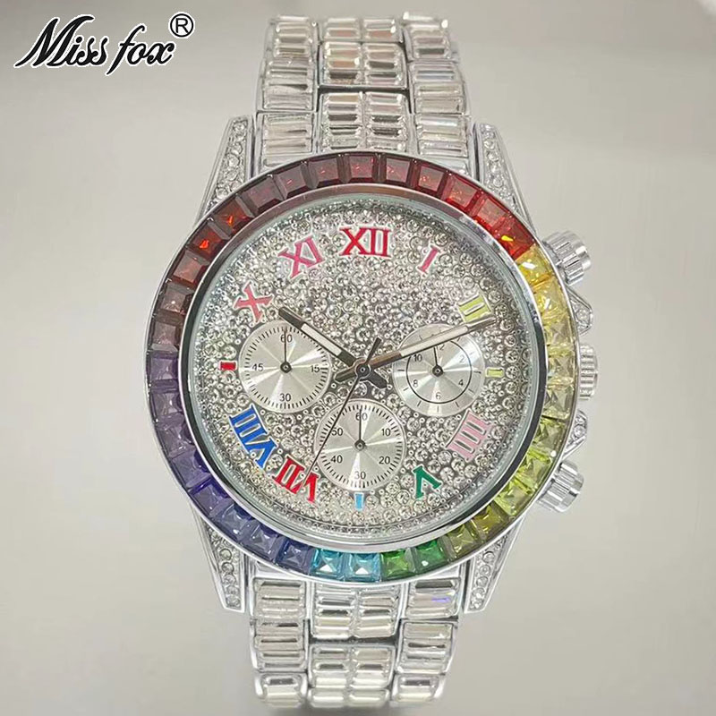 MISSFOX Luxury Iced Watch For  - Men'S Accessories Luxury Brands ulasan dan harga