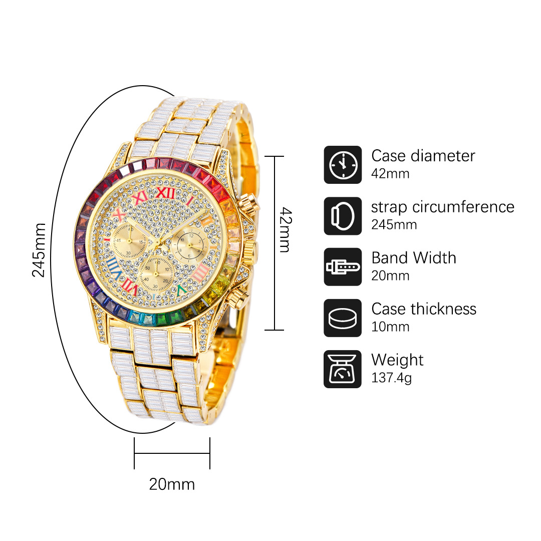 MISSFOX Luxury Iced Watch For  - Men'S Accessories Luxury Brands ulasan dan harga
