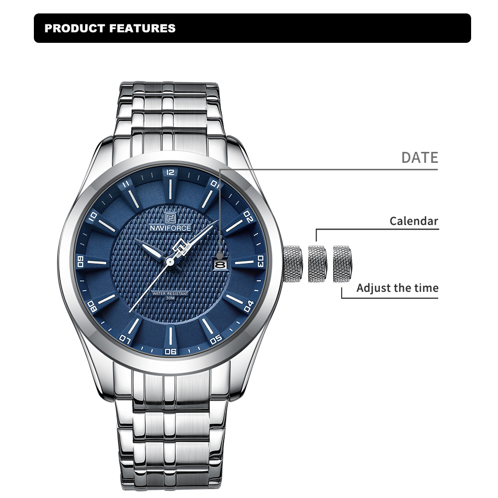 NAVIFORCE Brand Business Luxur - Men'S Accessories Luxury Brands ulasan dan harga