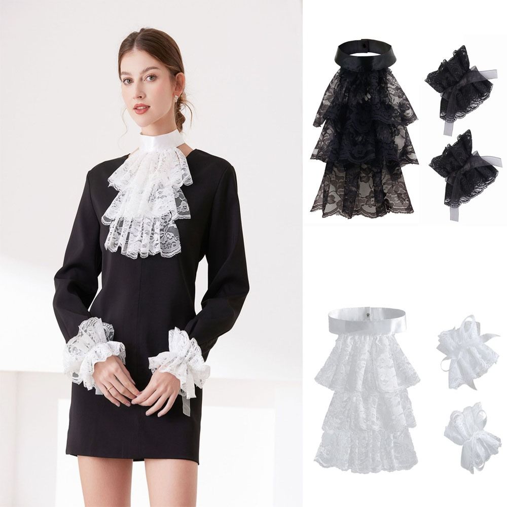 Vintage Victorian Lace Jabot C - Men'S Victorian Accessories ulasan dan harga