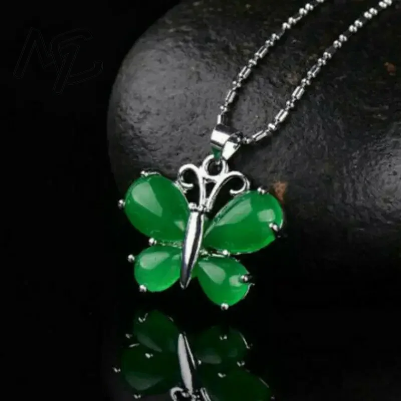 S925 Silver Green Jade Butterf - Men Accessories Hand ulasan dan harga