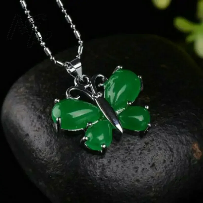 S925 Silver Green Jade Butterf - Men Accessories Hand ulasan dan harga