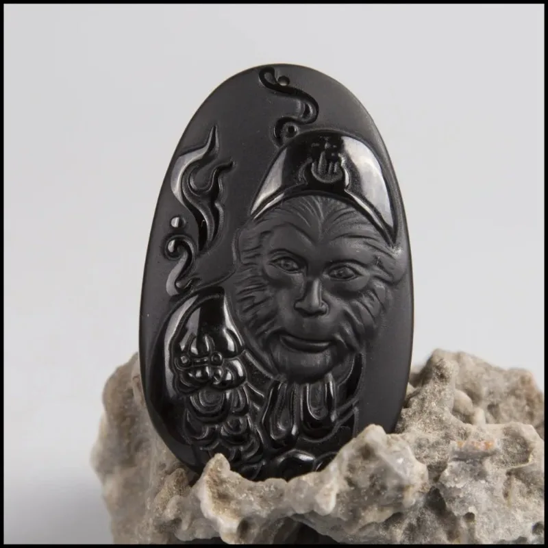 Natural Obsidian Sun WuKong Pe - Men Accessories Hand ulasan dan harga