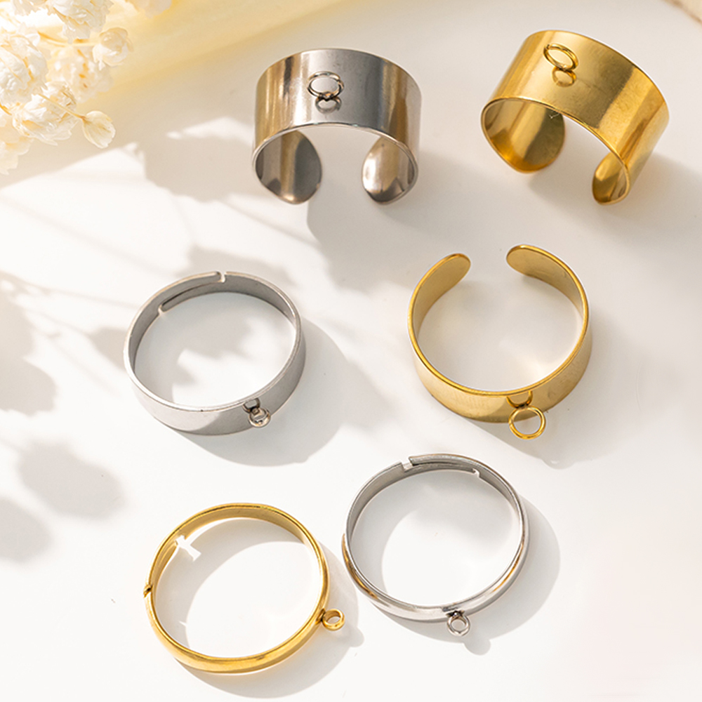 5pcs/Lot Stainless Steel Gold  - Men Accessories Ring ulasan dan harga