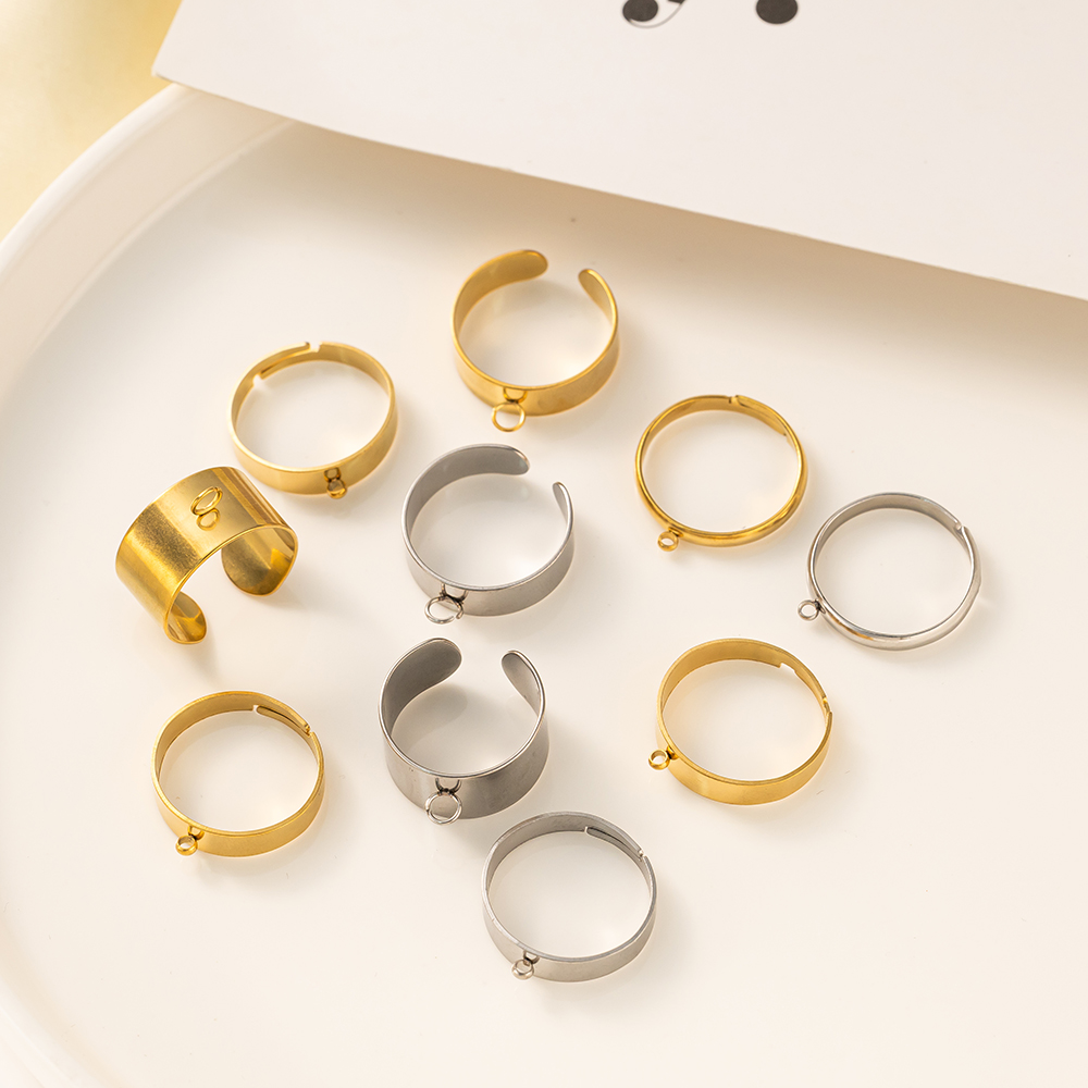 5pcs/Lot Stainless Steel Gold  - Men Accessories Ring ulasan dan harga