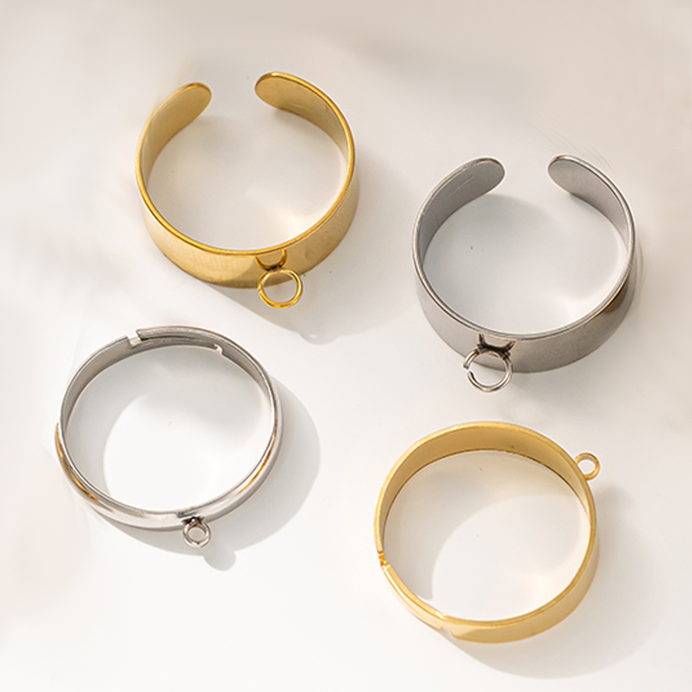 5pcs/Lot Stainless Steel Gold  - Men Accessories Ring ulasan dan harga