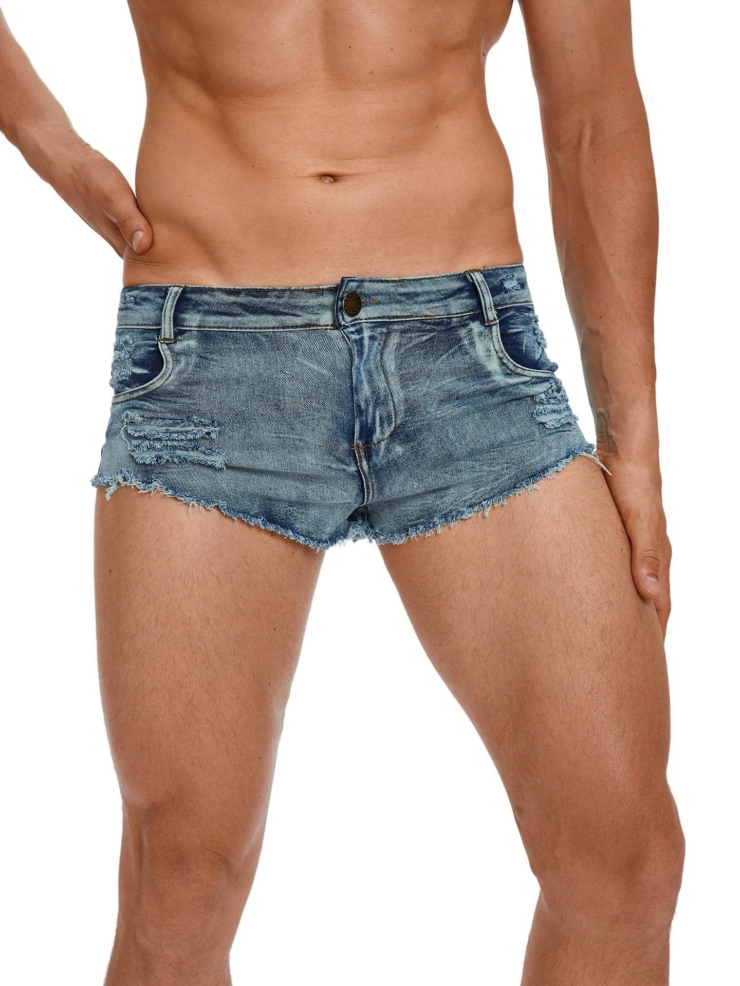 Men's Low Waist Jeans Shorts F - Men'S Accessories Clothing ulasan dan harga