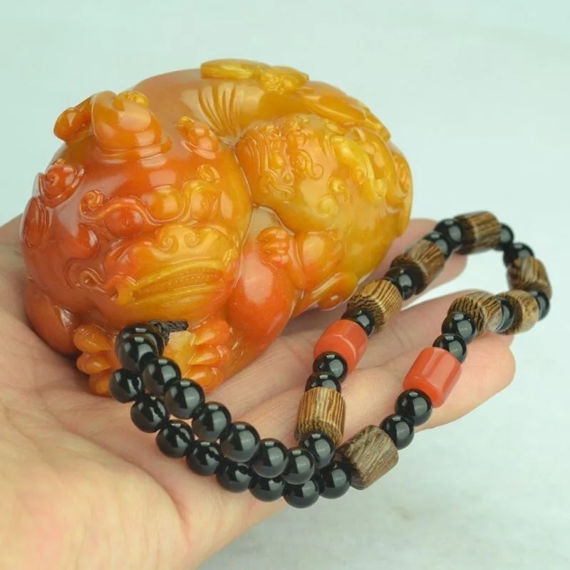 Natural Huang Longyu Pixiu Pen - Men Accessories Hand ulasan dan harga