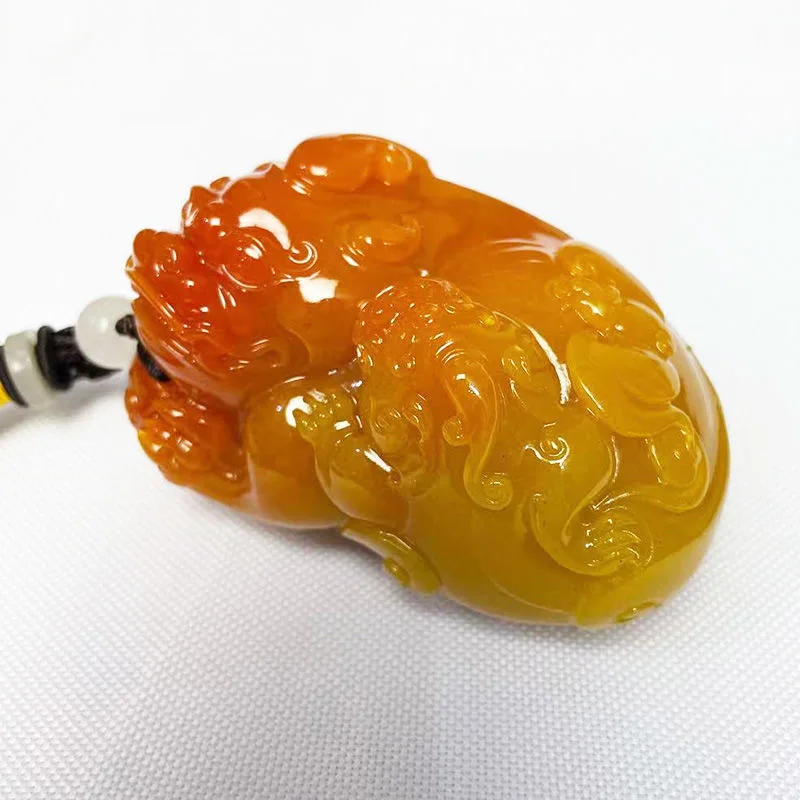 Natural Huang Longyu Pixiu Pen - Men Accessories Hand ulasan dan harga
