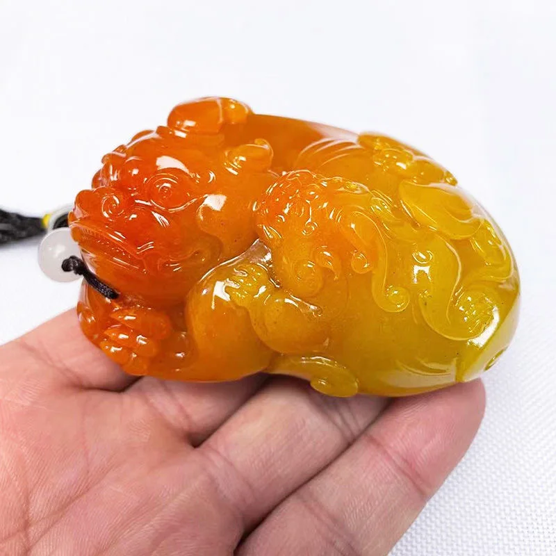 Natural Huang Longyu Pixiu Pen - Men Accessories Hand ulasan dan harga