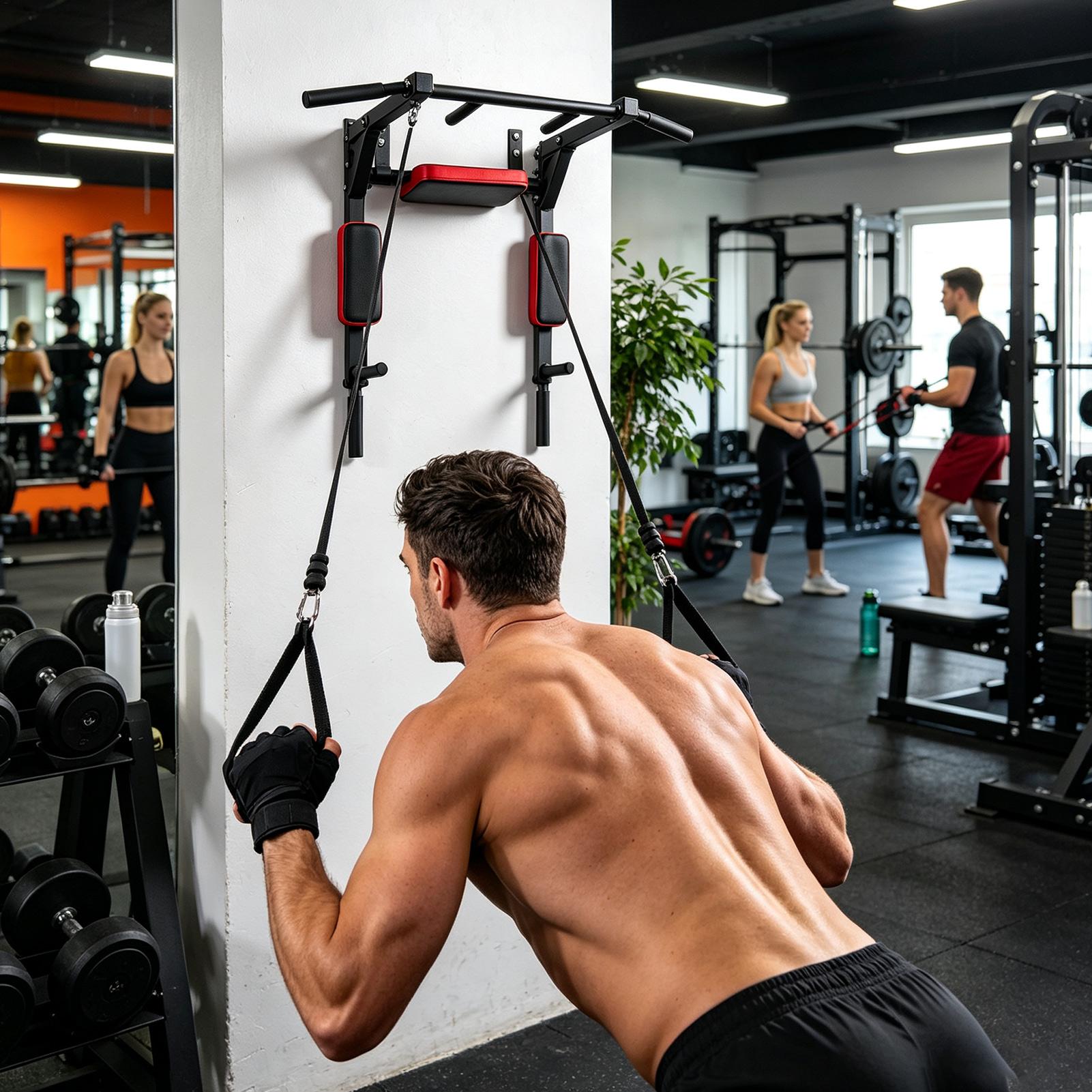 Wall-Mounted Pull-up Bar Fitne - Men Accessories Hand ulasan dan harga