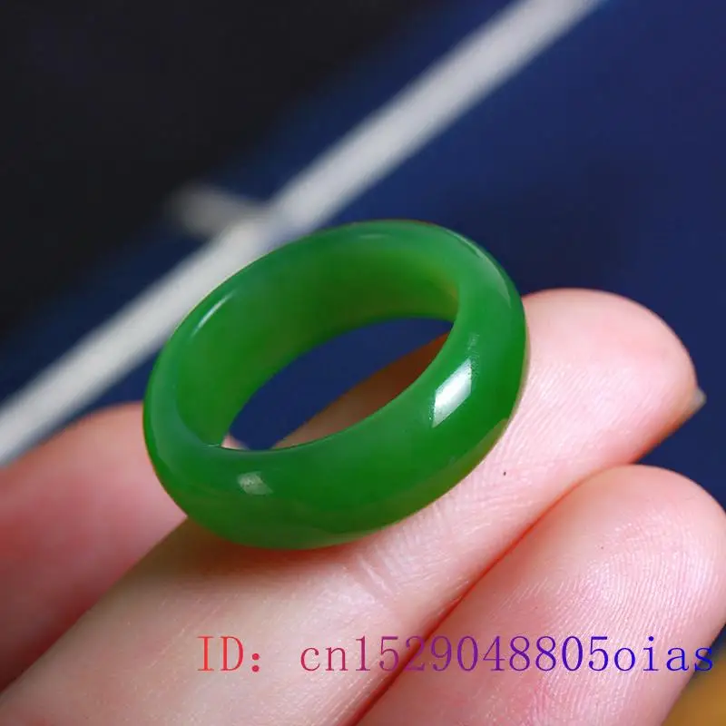 Natural Green Hetian Jade Ring - Men Accessories Hand ulasan dan harga