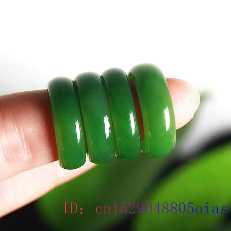Natural Green Hetian Jade Ring - Men Accessories Hand ulasan dan harga
