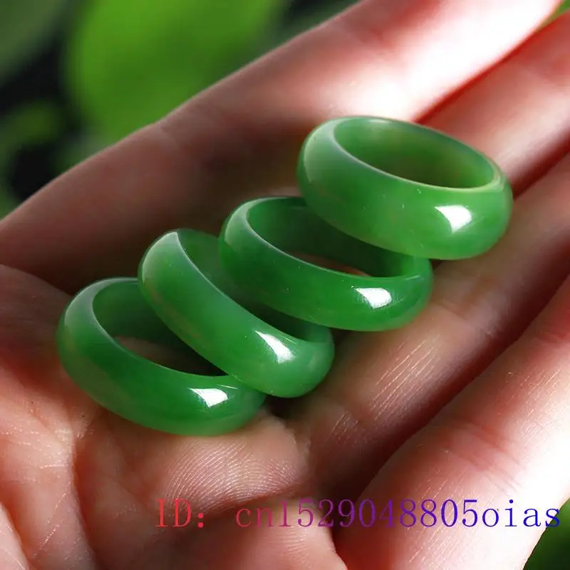 Natural Green Hetian Jade Ring - Men Accessories Hand ulasan dan harga